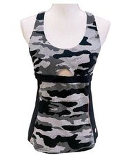 Trina Turk Black Camo Athletic Tank Top Medium*