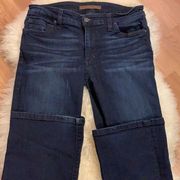 Joe’s jeans dark wash straight leg stretch jeans