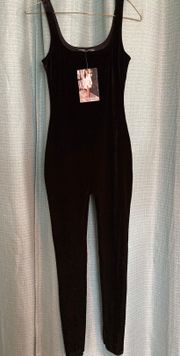 Simple Velvet Jumpsuit