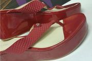 Size 8.5 Calvin Klein Gemma pyramid print wedge sandal