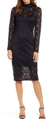 NWT Chelsea 28 Lace Mock Neck Midi Dress L