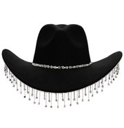 Rhinestone Fringe Cowboy Hat