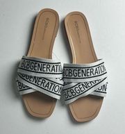 BCBGeneration Krista Women’s Cognac and White Sandals Size 9.5