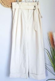 Banana Republic, New, Transition Cream Wide Leg Paperbag Pants, Size 14