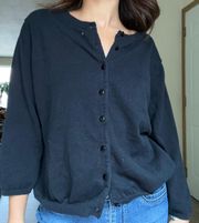 Black Button-Up Cardigan