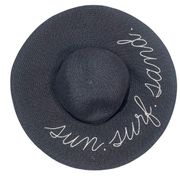 J Crew ‘Sun. Surf. Sand.’ Navy Blue Packable Beach Sun Hat