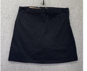 Lands' End Women's Skort Solid Black Size 16 Cotton Blend A Line