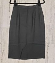Harve Benard Vintage 80s Black Midi Pencil Skirt Women's Size 10