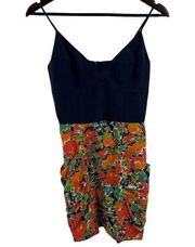 Myne Silk Floral Sheath Sleeveless Dress Size 0