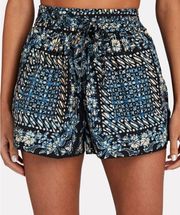 Ulla Johnson High Rise 100% Cotton Floral Print Nalani Shorts Azure Women's 10