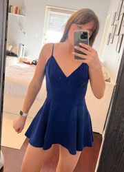 Blue Mini Dress with Shorts