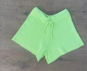 weworewhat neon green knit casual shorts
