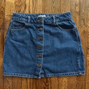 Women’s Garage Denim Button Skirt