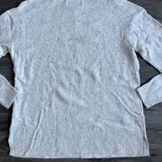 Mock Neck Long Sleeve Sweater Speckled White Size‎ Small