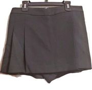 Bongo Black Skort Side Pleats Zippered Back 9