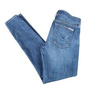 Hudson Krista Ankle Super Skinny Dark Wash Distressed Jeans - Women's Size 27