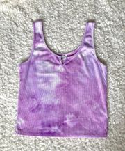 Purple Tie Dye Tank Top