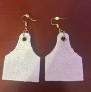 western cow-tag earrings