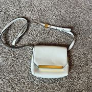 J. Crew off white magnetic leather purse