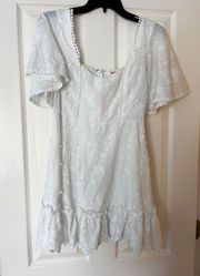 White Lace Mini Dress