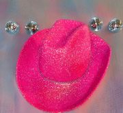 ⚡️Hot Pink Glitter Cowboy Hat⚡️