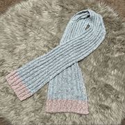 Hollister pink and gray metallic scarf