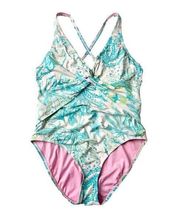 Lily Pulitzer Malvie One Piece Swimsuit Hip Nautic Size 10