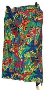 THAT’S Me 80’s Tropical Reef Skirt Size 10 Vintage