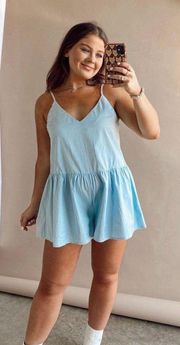 Baby Blue Ruffle Romper 