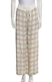 Zimmerman Wide Leg Plaid Elastic Waist Pants