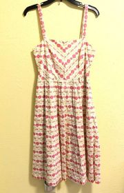 Liz Claiborne Floral Print Pink Dress 6