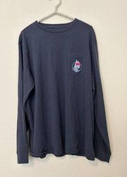 Vineyard Vines  Size Large Long Sleeve T-Shirt Blue Boating Nautical Unisex Top