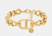 Dior CD Navy Bracelet Gold-Finish Metal