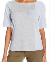 prAna Alandra Top Grey Stripe T-shirt Small