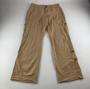 Merona Warm Tan Poplin Canvas Cargo Wide Leg Pant 10