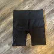 Black Seamless Workout Shorts