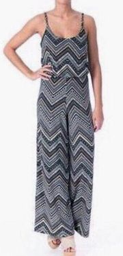 Ultra Flirt Black & Grey Aztec Print Jumpsuit