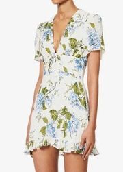 Reformation Mya Riviera floral ruffle mini dress 8