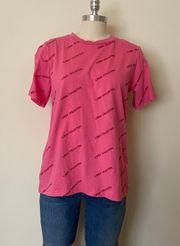 Contempt Pink Embroidered Tshirt