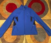 Now Blue Black Athletic Track Jacket Vest Convertible Zipper Size Small