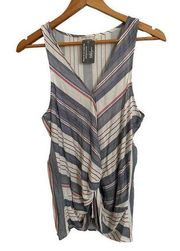 Twenty second sleeveless  Striped Blouse Size Medium NWT