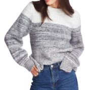 1.STATE Colorblock Pullover Sweater Grey Size XS