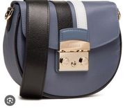 mini metropolis blue nylon crossbody bag