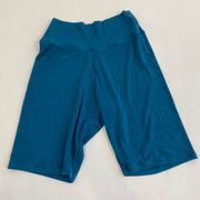 Teal Natural Life Biker Shorts