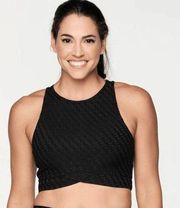 Zumba Forever High Neck Sports Bra - Bold Black NWOT Size small