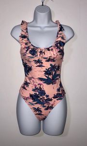 Tropical Print One Piece Swimsuit