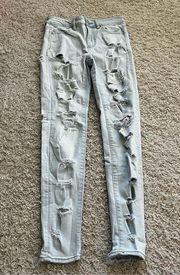 American Eagle  Outfitters Distressed High Rise Jeggings size 4