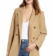 NWT Prima X Nordstrom  Double Breasted Jacket Trench Coat Large