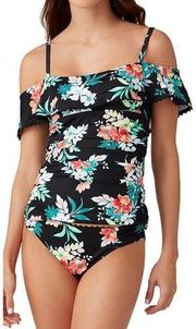 Tommy Bahama Floral Flounce Swim Tankini Top Size XS