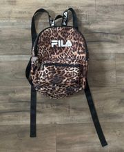 FILA Mini Backpack Women Small Backpack Adults School Leopard Tiger